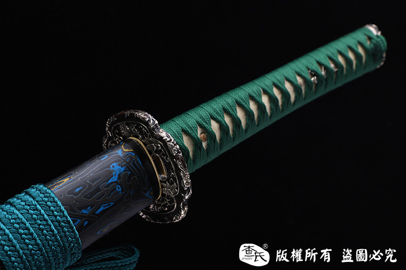 菊一打刀三枚合工艺_日本武士刀（东洋刀）_查氏刀剑网-ZSDJW.COM