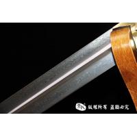 手工花纹钢太极剑-武术剑-凹槽软剑