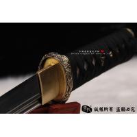 经典铜装小乌丸肋差-花纹钢烧刃