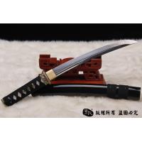 经典铜装小乌丸肋差-花纹钢烧刃