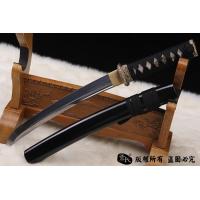 经典铜装小乌丸肋差-花纹钢烧刃