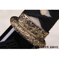 经典铜装小乌丸肋差-花纹钢烧刃