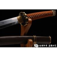 精品98军刀-地肌钢烧刃-手工铁鞘