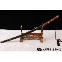 精品98军刀-地肌钢烧刃-手工铁鞘