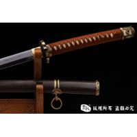 精品98军刀-地肌钢烧刃-手工铁鞘