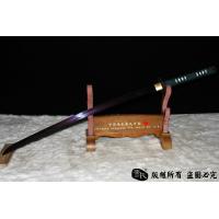 蓝天-花纹钢烤蓝武士刀