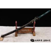 蓝天-花纹钢烤蓝武士刀