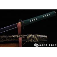 蓝天-花纹钢烤蓝武士刀