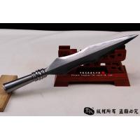 岳飞枪-花纹钢烧刃一体打造-难度大 市面上少