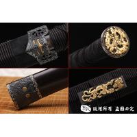 铁装手雕刻汉剑-错银错铜工艺-孤品，大师作品