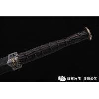 铁装手雕刻汉剑-错银错铜工艺-孤品，大师作品