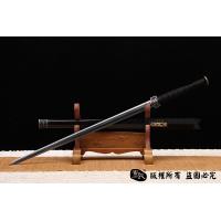 铁装手雕刻汉剑-错银错铜工艺-孤品，大师作品