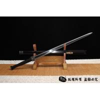 铁装手雕刻汉剑-错银错铜工艺-孤品，大师作品