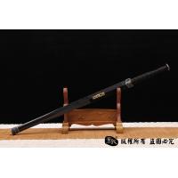 铁装手雕刻汉剑-错银错铜工艺-孤品，大师作品