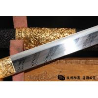 精品镀金环首刀-独家天梯纹