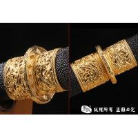 精品镀金环首刀-独家天梯纹