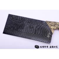 手工大马士革钢夹vg10天梯纹菜刀