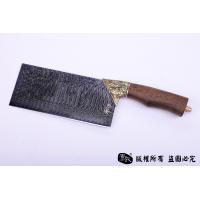 手工大马士革钢夹vg10天梯纹菜刀
