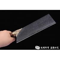 手工大马士革钢夹vg10天梯纹菜刀