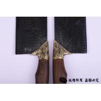 手工大马士革钢夹vg10天梯纹菜刀