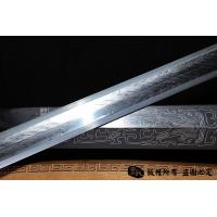 龙纹兽面剑-手工错银-查长伟作品