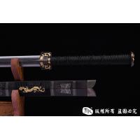 龙纹兽面剑-手工错银-查长伟作品