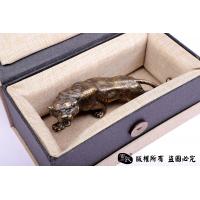 虎虎生威 黄铜实心生肖老虎摆件