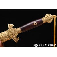 紫檀手雕尚方剑 孤品1把 查长伟作品