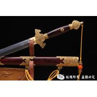 紫檀手雕尚方剑 孤品1把 查长伟作品