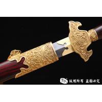 紫檀手雕尚方剑 孤品1把 查长伟作品
