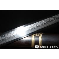 经典铜装八面唐剑 百炼花纹钢烧刃