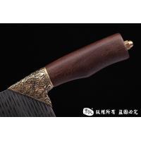 手工大马士革钢夹vg10天梯纹菜刀 高档礼盒装