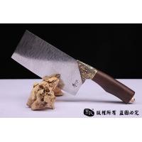 手工大马士革钢夹vg10天梯纹菜刀 高档礼盒装