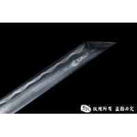 百炼花纹钢烧刃简装鱼皮唐刀