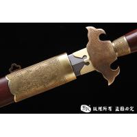 百炼花纹钢烧刃手工清剑 查长伟作品