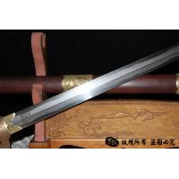 百炼花纹钢烧刃手工清剑 查长伟作品