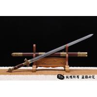 百炼花纹钢烧刃手工清剑 查长伟作品