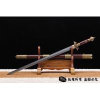 百炼花纹钢烧刃手工清剑 查长伟作品
