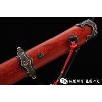 经典简装红木短唐刀-复古版