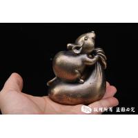 钱袋老鼠 黄铜实心打造
