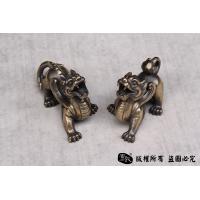 貔貅一对-黄铜实心打造