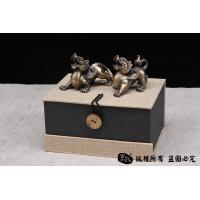 貔貅一对-黄铜实心打造