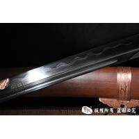 紫铜装精品斩马刀-百炼钢烧刃