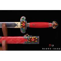 古法夹钢景泰蓝剑