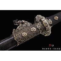 经典铜装诸刃鱼皮唐剑