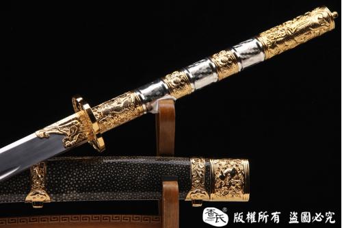 镀金精品康熙战刀