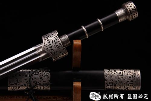 纯银手工镂空雕刻汉剑