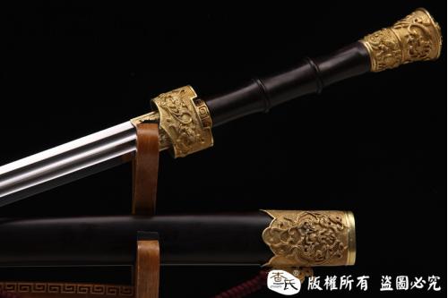 手工雕刻双龙剑