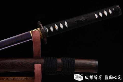 君子武士刀-花纹钢烧刃烤蓝版