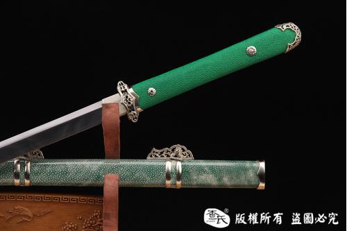 禾字号白铜唐刀-独家罕见龙腾纹